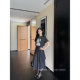 Zhang Axing Street Diary American street high washed short-sleeved T+ ສິ້ນກະໂປງເນື້ອໜັງບໍ່ສະຫມໍ່າສະເຫມີ