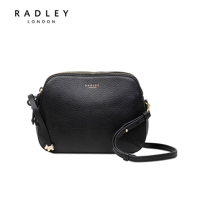 radley中号拉链牛皮细肩带斜挎包 radley女士包袋