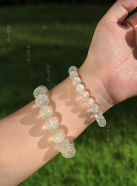 元荷兔毛拉丝萤石天然一图一物