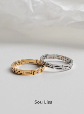 个性不掉色指环轻奢食指戒指女