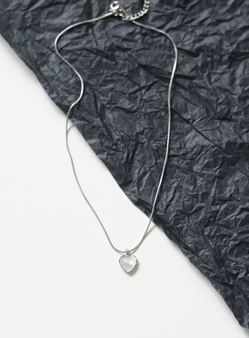 简约贝壳爱心2022年新款锁骨链