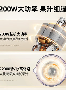 小熊榨汁机小型便携式家用榨汁杯全自动新款果汁机奶昔料理原汁机