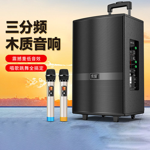 索爱音响广场舞音箱户外K歌拉杆专业演出跳舞低音蓝牙无线大音量 - 图3