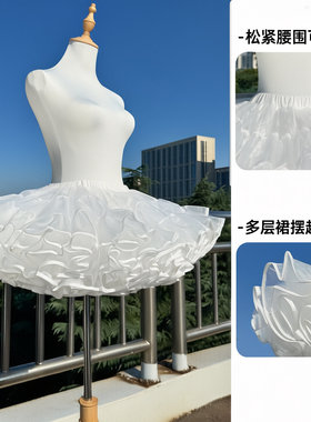 裙撑lolita超蓬暴力狗短撑洛丽塔