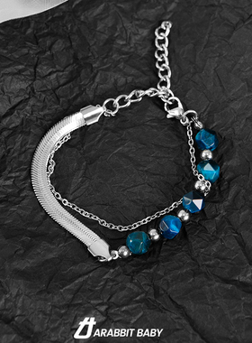 男女钛钢原创设计拼接手链手串