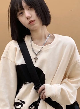 古巴链十字架男士轻奢小众ins