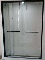Extremely narrow one solid one-moving shower room Home toilet tempered glass moving door partition stainless steel dry and wet separation