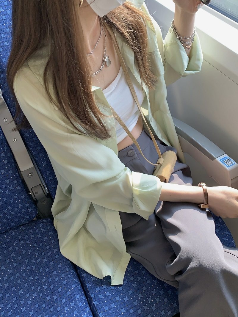 女春防紫外线外套2022年新款衬衣 婴米诗衬衫