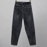 Демисезонные джинсы, штаны, модные эластичные леггинсы, высокая талия, свободный крой