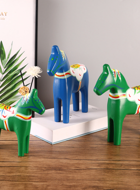 新款创意达拉木马家居装饰品摆件