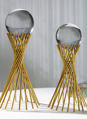 北欧风轻奢创意水晶球装饰品摆件