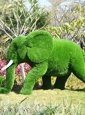 户外绿植大象雕塑庭院花园售楼部游乐场玻璃钢动物吉祥物摆件装饰