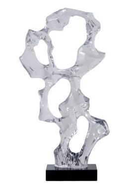 客厅玄关抽象雕塑摆件透明树脂工艺品酒店前台样板间装置艺术品
