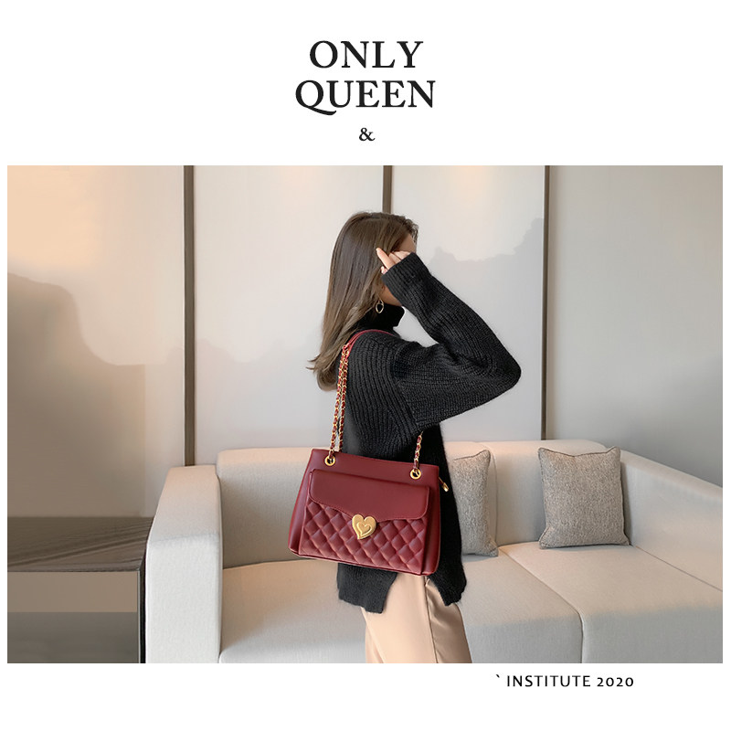 红色结婚新款潮2020链条女ck大包包 唯女王女士包袋