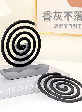 挂蚊香架家用创意挂墙点檀香熏的架子盘托支架防火铁艺香炉接灰盘