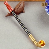 Элегантная старомодная медная ониксовая курительная трубка ручной работы, мужской короткий мундштук