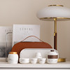 Travel tea set, one pot, six cups, quick cup, portable tea set, carrying bag for outdoor drinking alone