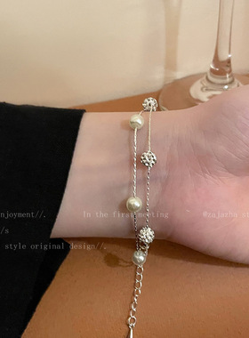 韩系爆款满天星双层珍珠手链