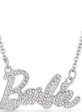 Barbie芭比项链金属合金水钻吊坠芭比娃娃吊坠颈链配饰