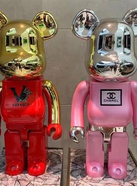 网红积木熊暴力熊客厅商场店铺门口美发酒吧大型摆件玻璃钢雕塑