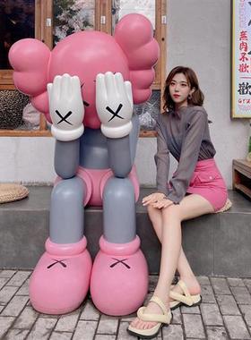 网红大摆件芝麻街公仔玻璃钢雕塑户外商场店铺客厅装饰落地