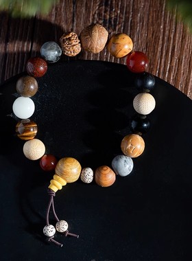 十八籽菩提多宝手串女手持珠真品18子手链男士盘玩念珠文玩把件