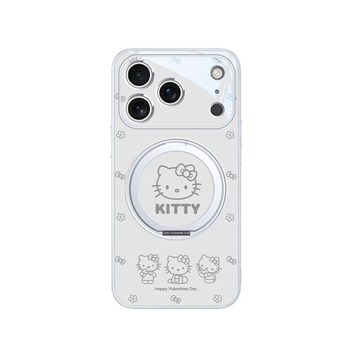 适用iPhone17promax磁吸手机壳带支架苹果16plus简约HelloKitty新款15pro高级感14创意13支点壳12magsafe套 - 图3