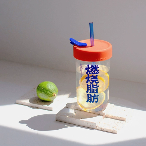 Чаколаб стеклянную соломенную чашку с большими -молочный чайный кофейный кабинет кофейный кабинет большой живот