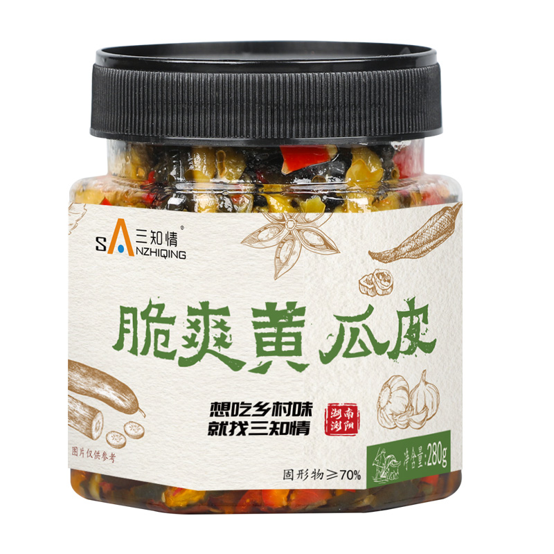 三知情剁椒黄瓜皮特产咸菜农家腌制酱菜下饭菜泡菜榨菜开胃酱黄瓜 - 图3