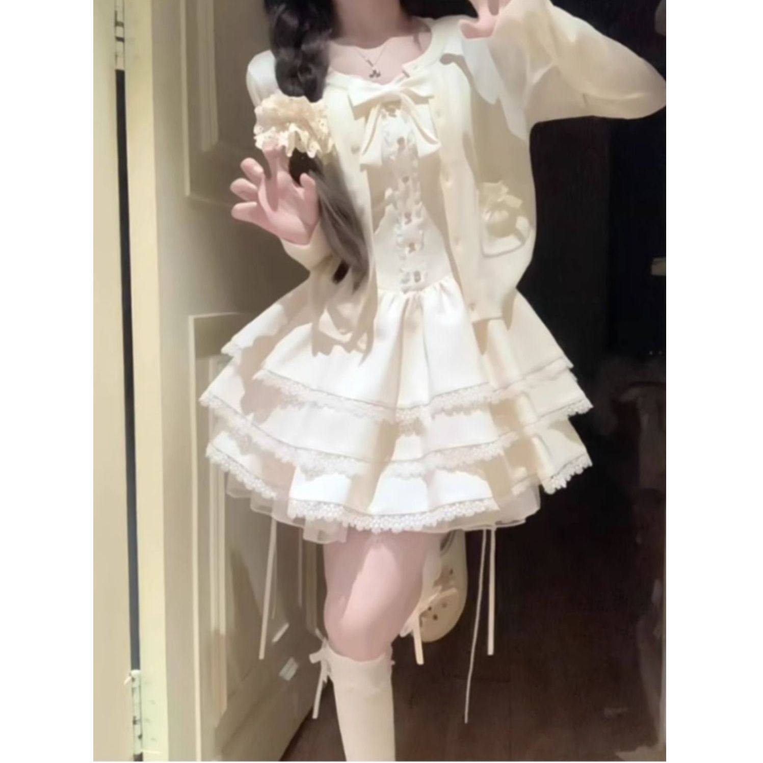 蜜语奶罐甜美精致公主连衣裙女夏季新款短剧千金穿搭蓬蓬蛋糕裙子,淘宝优惠券,粉丝福利购,淘宝优惠卷