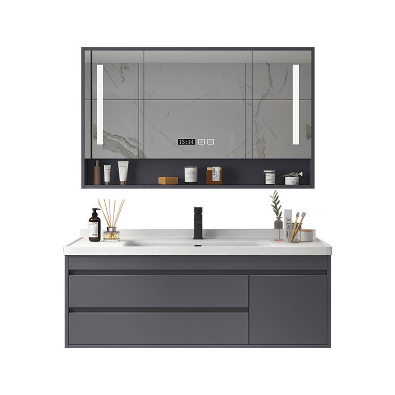 简约轻奢浴室柜组合落地式洗脸盆智能卫浴柜洗漱台防水陶瓷一体盆,淘宝优惠券,粉丝福利购,淘宝优惠卷
