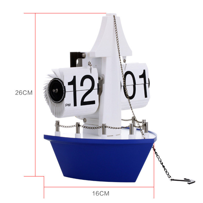 时尚创意钟表 自动帆船翻页钟 海盗轮船 座钟表客厅台钟 欧式挂钟,淘宝优惠券,粉丝福利购,淘宝优惠卷