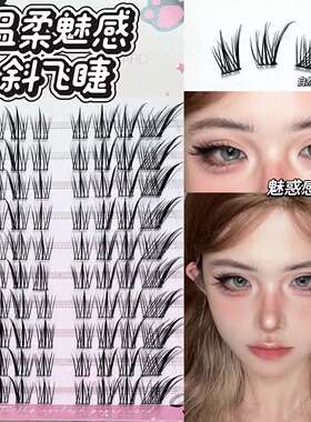 狐系温柔魅感斜飞睫清透自然妈生感日常轻盈斜飞假睫毛HERORANGE
