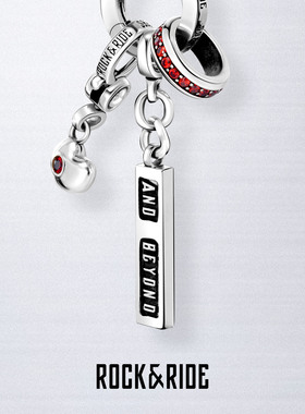 [新品]ROCKRIDE 自由Lucky赤色心语吊坠 项链男女款925银高级礼物