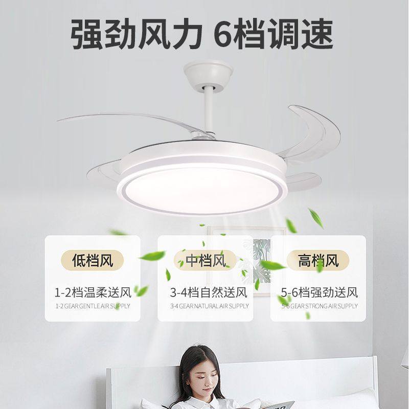 2025新款隐形吊扇灯吊灯变频静音家用客厅餐厅卧室电风扇一体灯具,淘宝优惠券,粉丝福利购,淘宝优惠卷