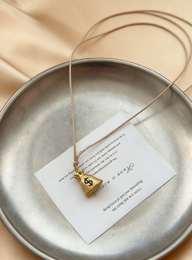 小钱袋项链高级感创意