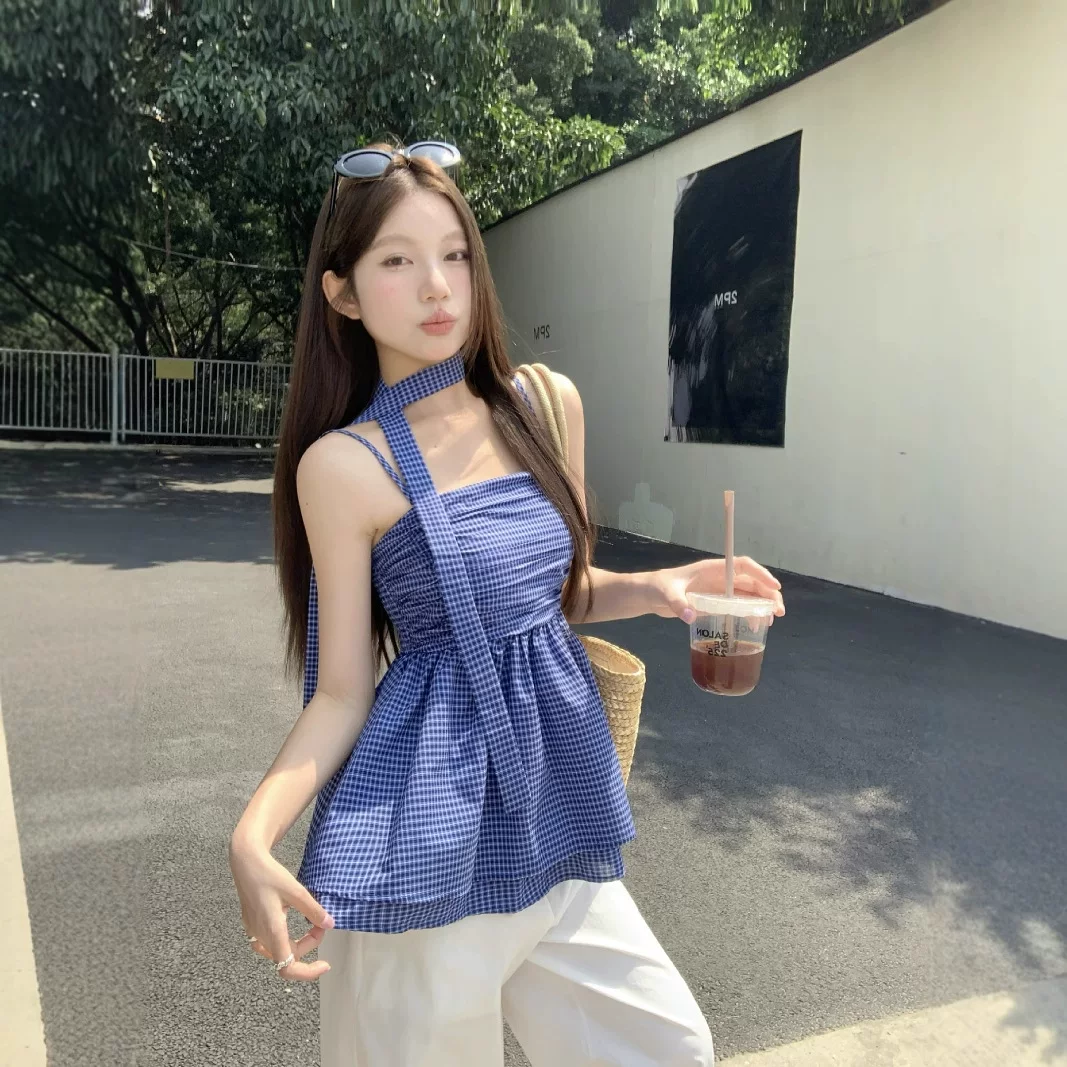 Summer retro tank top, fitted brace