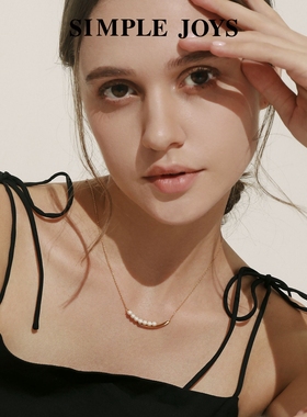 simplejoys925银纯银女珍珠项链