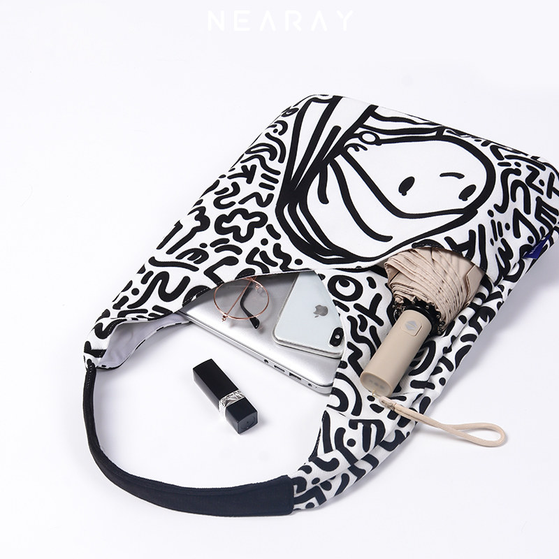 尼睿2022新款原创水桶包小众帆布包 尼睿女士包袋