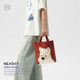 Ni Rui New Red Canvas Bag Cute Puppy Hand Crossbody Bag Commuting Versatile Shoulder Bag Girls Gift AS