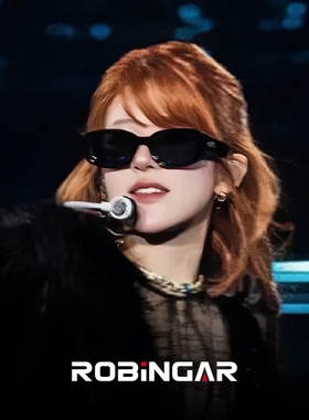 赵露思演唱会同款墨镜女款生日会全是爱太阳镜黑框防紫外线猫眼