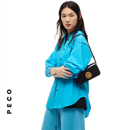 PECO Черная ретро сумка через плечо на одно плечо, изысканный стиль