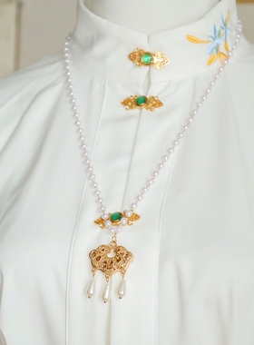 汉服古风软璎珞长流苏背云配饰日常百搭明制宋制项链项圈平安锁