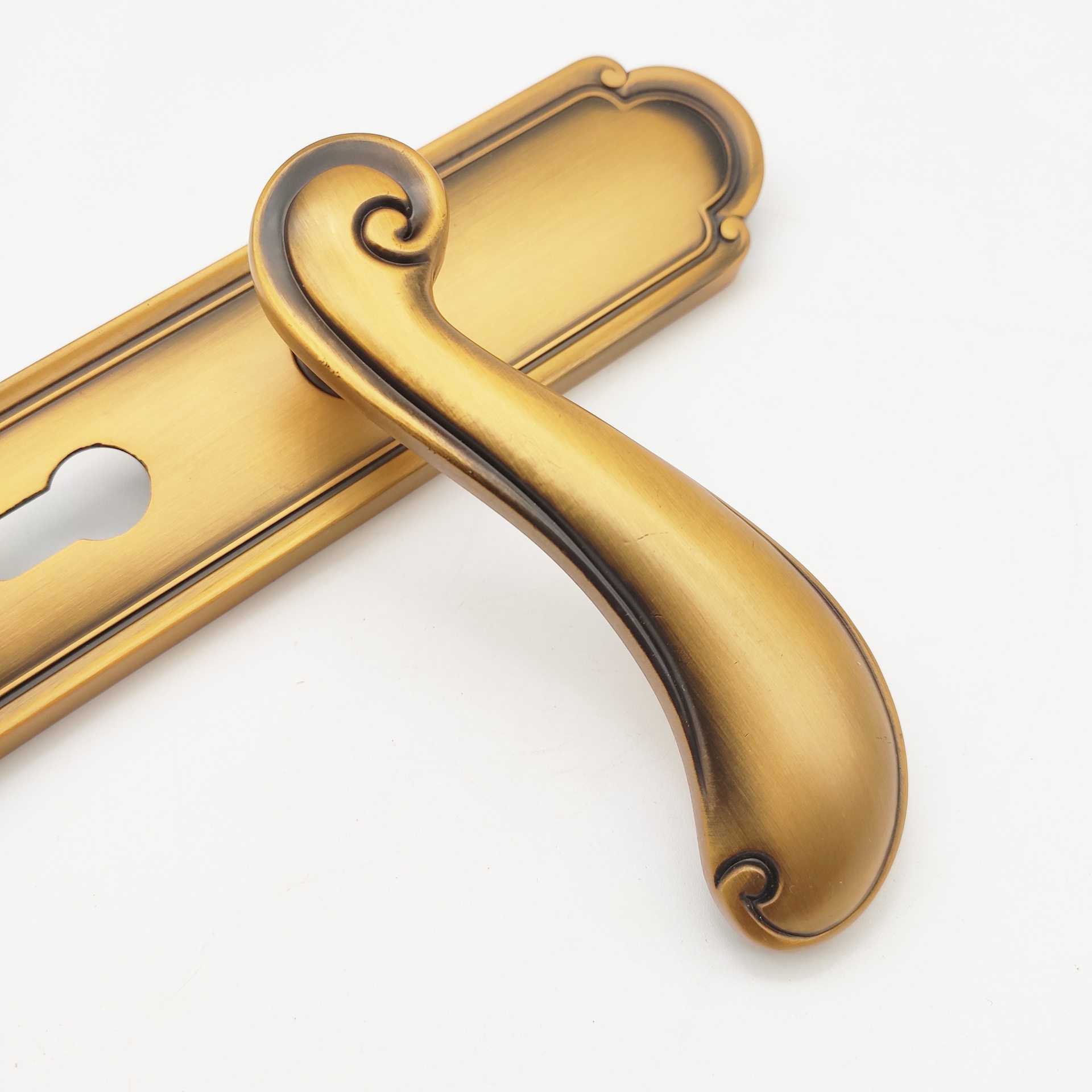 精品黄古卧室门执手锁卧室门压把锁木门锁具零售