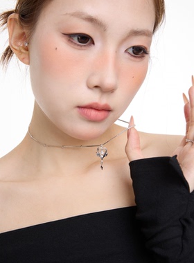 天使翅膀爱心权杖项链圣诞礼物