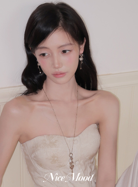 心锁叙章浮雕爱心三环耳钉女复古