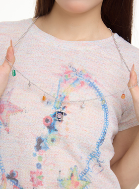 小熊乐园项链俏皮少女七夕礼物