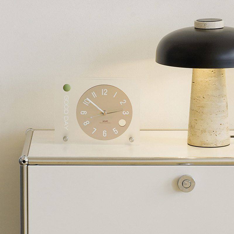 WOZOOM屋准创意简约桌面摆件卧室台式座钟玄关电视柜时钟装饰品,淘宝优惠券,粉丝福利购,淘宝优惠卷