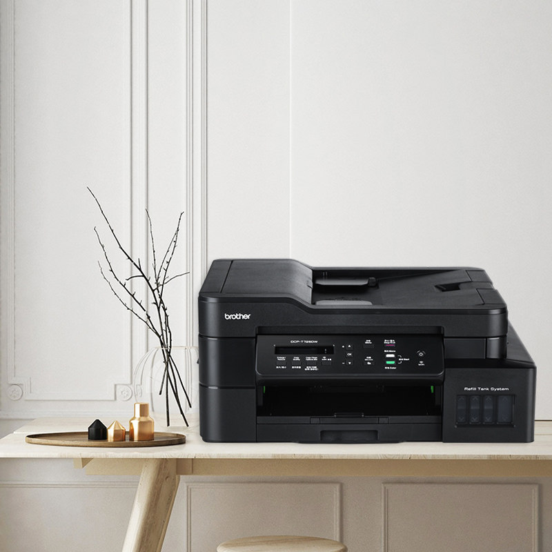 兄弟DCP-T725DW打印机彩色喷墨连供无线自动双面打印连续复印扫描一体机多功能手机照片家用家庭商用A4墨仓式