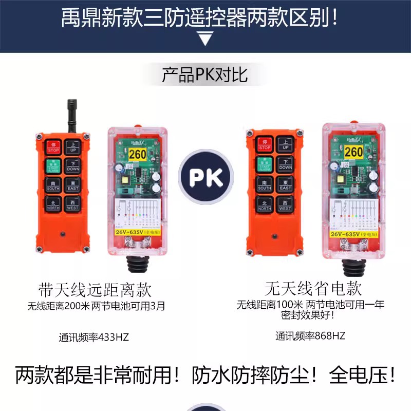 禹鼎行车遥控器 无线遥控 三防工业遥控器 H21-E1C天车电动葫芦CD - 图2